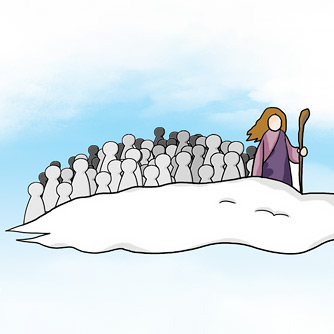 구름 위의 상태를 모른 예수